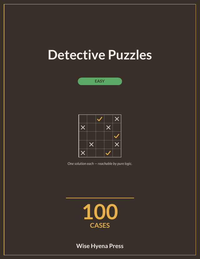 Front cover of Detective Puzzles: Easy Puzzles