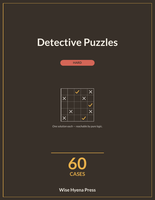 Front cover of Detective Puzzles: Hard Puzzles