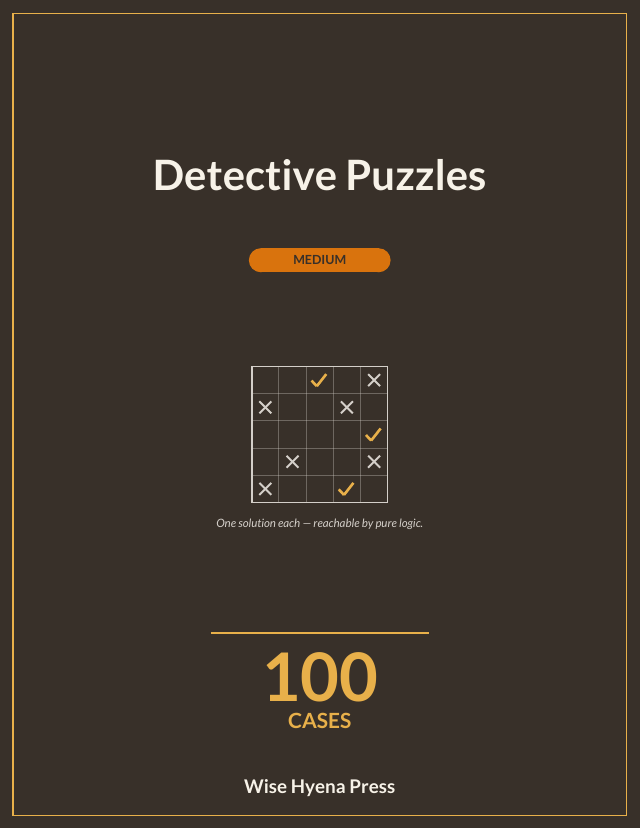 Front cover of Detective Puzzles: Medium Puzzles