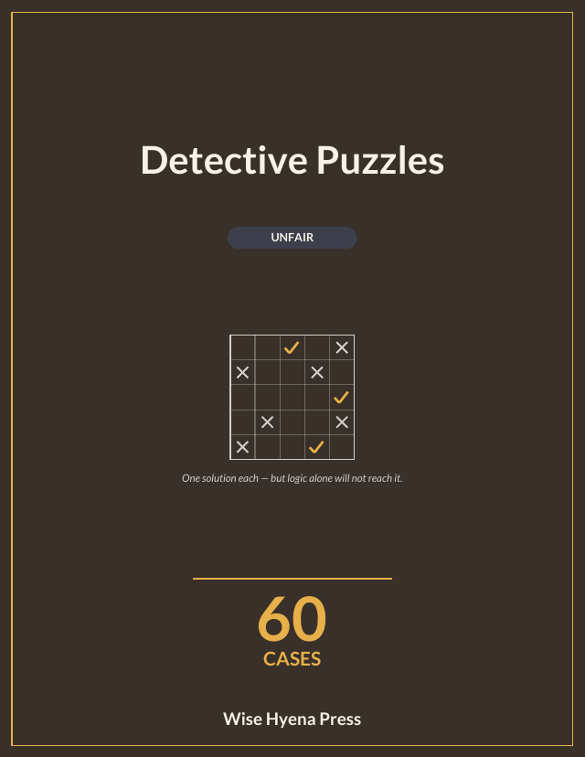 Front cover of Detective Puzzles: Unfair Puzzles