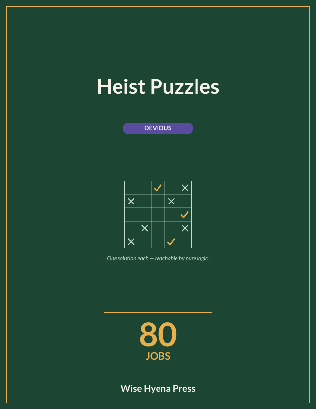 Front cover of Heist Puzzles: Devious Puzzles