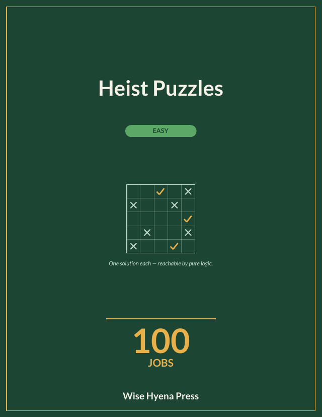 Front cover of Heist Puzzles: Easy Puzzles