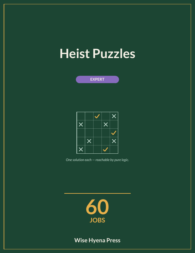 Front cover of Heist Puzzles: Expert Puzzles