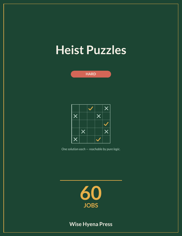 Front cover of Heist Puzzles: Hard Puzzles