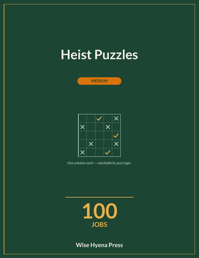 Front cover of Heist Puzzles: Medium Puzzles