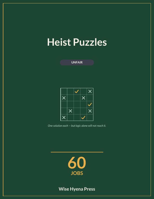 Front cover of Heist Puzzles: Unfair Puzzles