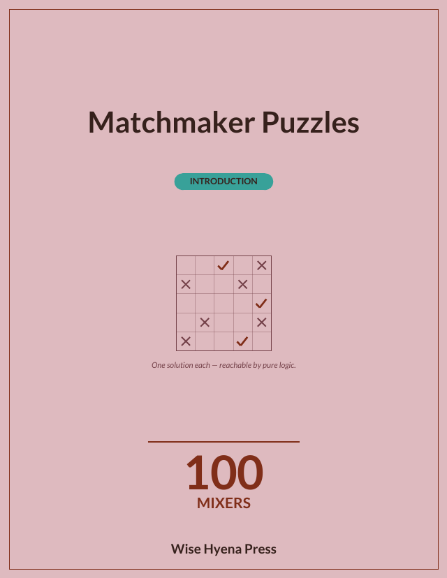 Front cover of Matchmaker Puzzles: An Introduction · Matchmaker Logic Puzzles