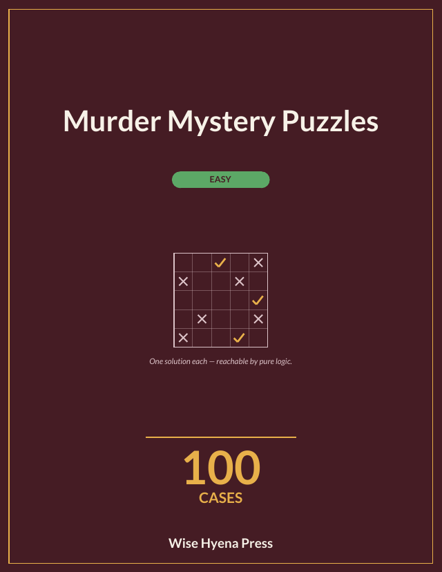 Front cover of Murder Mystery Puzzles: Easy Puzzles