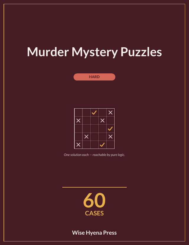 Front cover of Murder Mystery Puzzles: Hard Puzzles