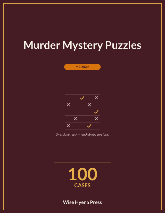 Front cover of Murder Mystery Puzzles: Medium Puzzles
