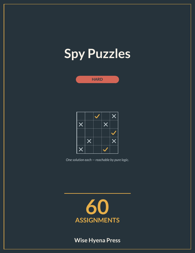 Front cover of Spy Puzzles: Hard Puzzles