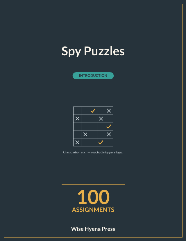 Front cover of Spy Puzzles: An Introduction · Spy Logic Puzzles
