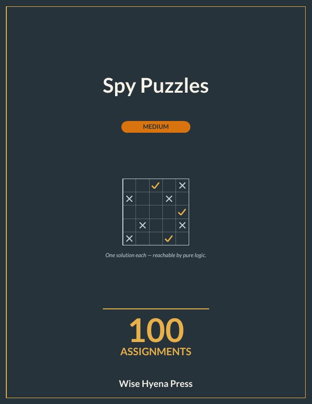 Front cover of Spy Puzzles: Medium Puzzles